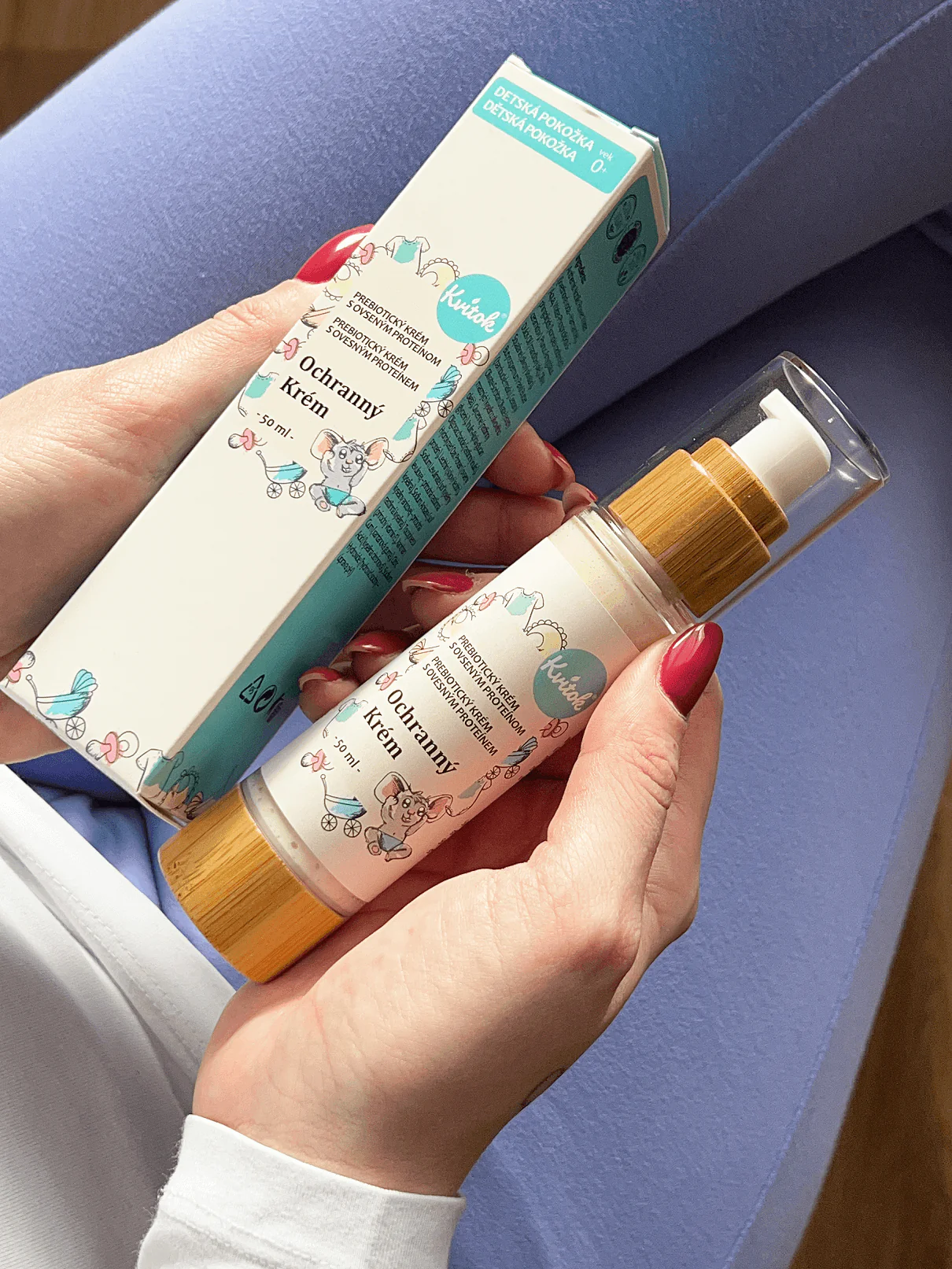 Kvitok Dětský prebiotický ochranný krém - celotělový s ovesným proteinem - vzorek (2 ml) - Image 3