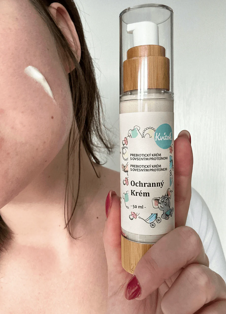 Kvitok Dětský prebiotický ochranný krém - celotělový s ovesným proteinem - vzorek (2 ml) - Image 4
