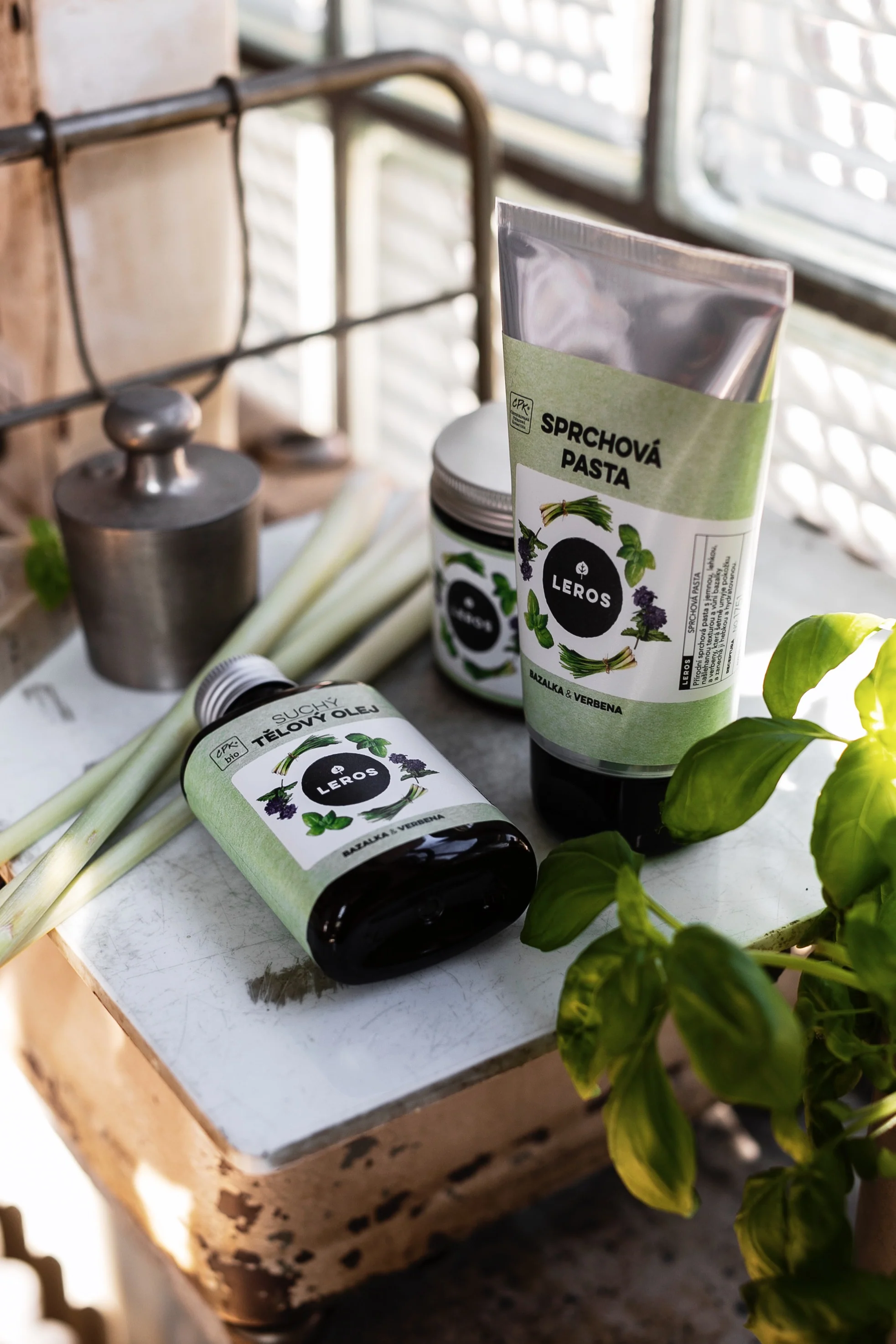 LEROS Sprchová pasta (130 ml) - Bazalka & verbena - Image 4