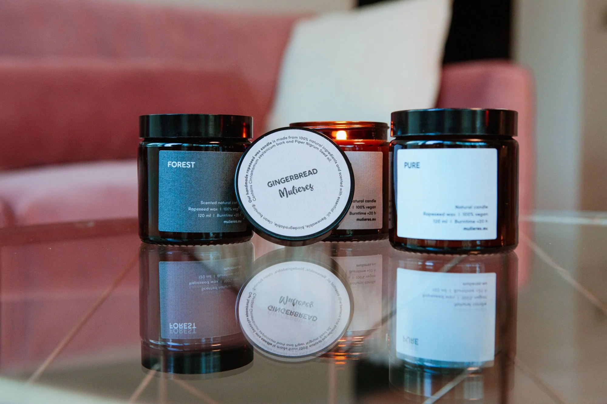 Mulieres Vonná svíčka ve skle - Les (120 ml) - Image 3