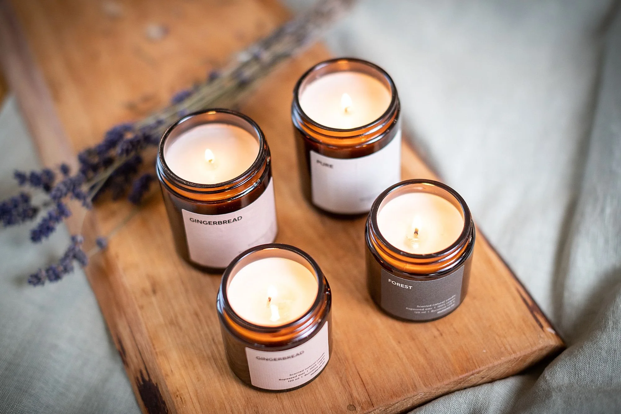 Mulieres Vonná svíčka ve skle - Les (120 ml) - Image 4