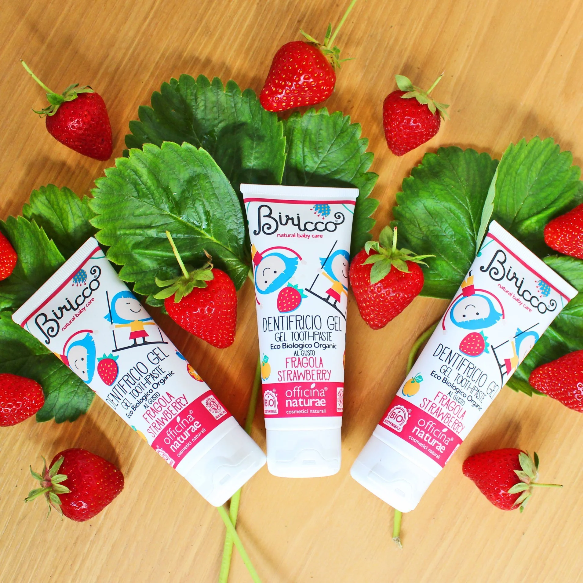 Officina Naturae Dětská zubní pasta - jahoda (75 ml) - Image 3