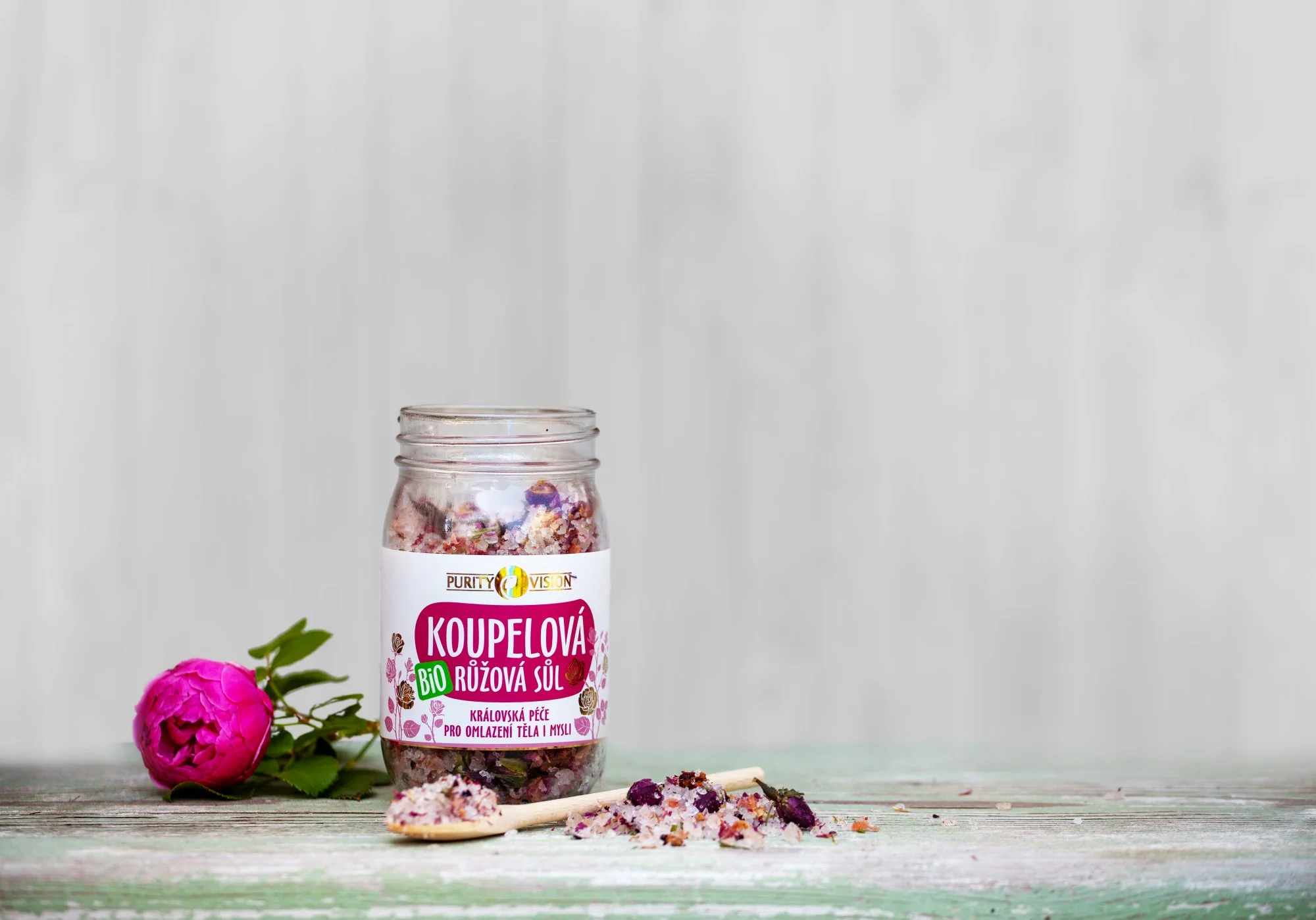 Purity Vision Růžová koupelová sůl (400 g) - Image 3